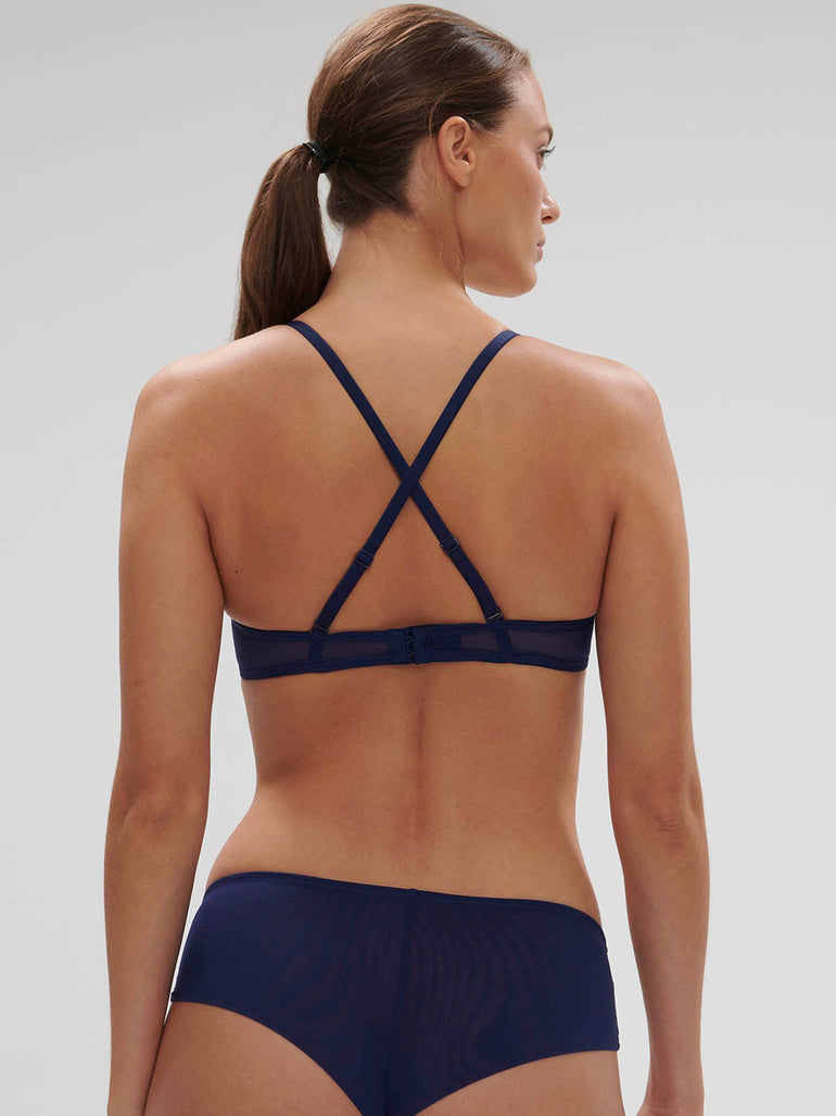 Plunging underwired bra - Midnight