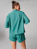 Caprice Short Sleeve Top  - Boreal Green