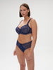 Squared neckline full cup bra - Midnight