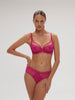Plunging underwired bra - Hibiscus Pink
