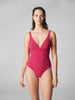 Underwired one-piece swimsuit - Raspberry