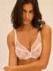 Plunging underwired bra - Sakura pink