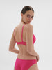 Plunging push-up bra - Disco pink