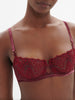 Half cup bra - Spinel Red