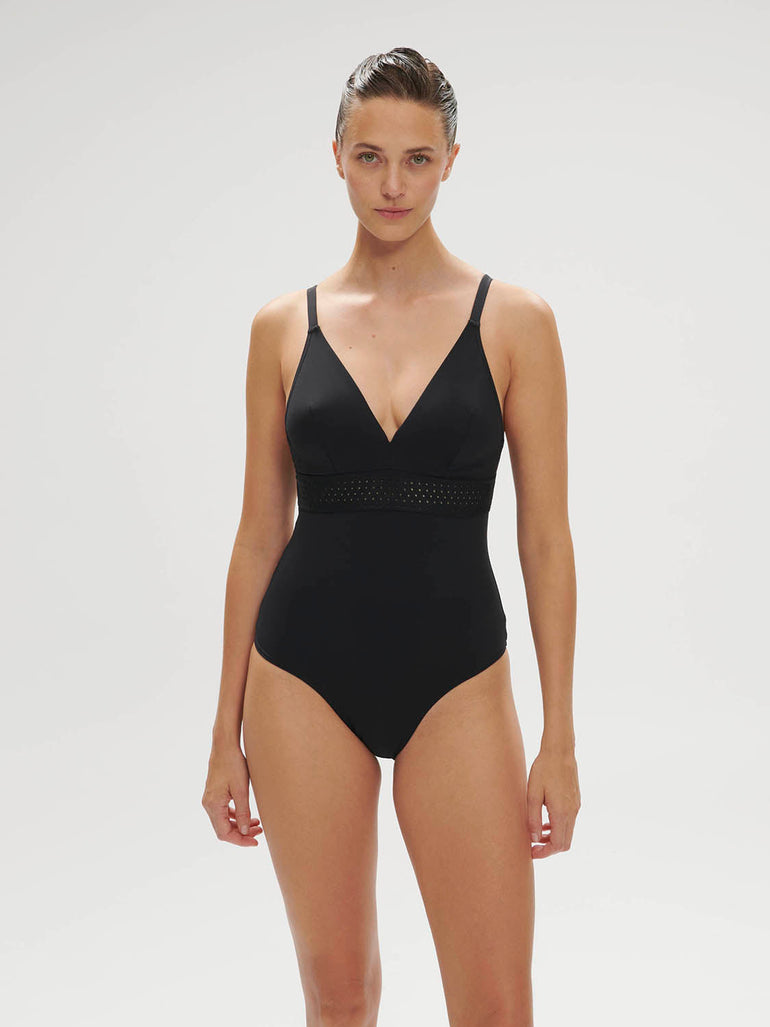 Underwired one-piece swimsuit - Black