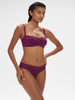 Underwired bandeau bikini top - Blackberry