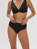 High-waist bikini brief - Black