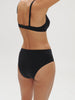 High-waist bikini brief - Black