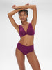 High-waist bikini brief - Blackberry