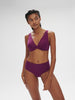 High-waist bikini brief - Blackberry
