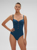 Underwired one-piece swimsuit - Mystery blue