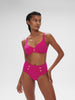 High-waist bikini brief - Hibiscus Pink