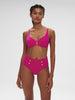 High-waist bikini brief - Hibiscus Pink