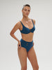 High-waist bikini brief - Mystery blue