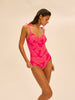 Wireless Molded One-Piece - Bright Rose Print