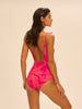 Wireless Molded One-Piece - Bright Rose Print