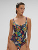 Underwired one-piece swimsuit - Seaside Blue Print