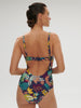 Underwired one-piece swimsuit - Seaside Blue Print