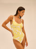 Underwired one-piece swimsuit - Plumeria Print