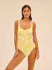 Underwired one-piece swimsuit - Plumeria Print