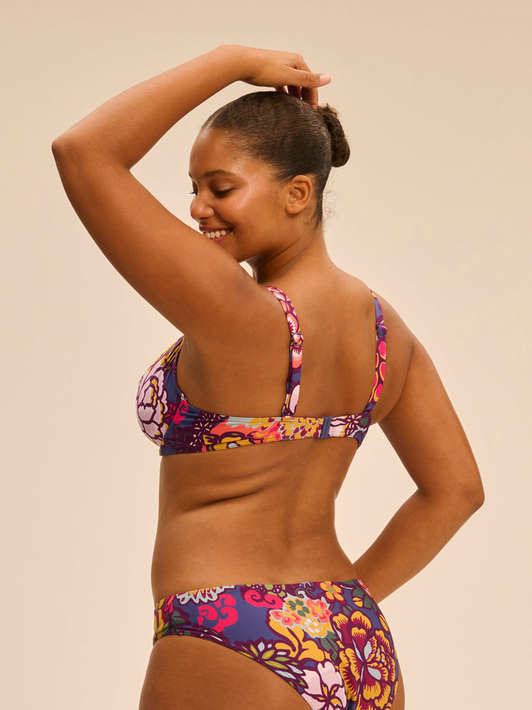 Underwired bikini top - Bloom Print