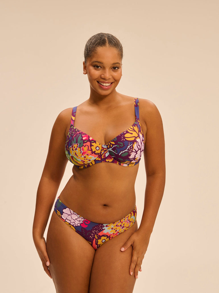 Underwired bikini top - Bloom Print