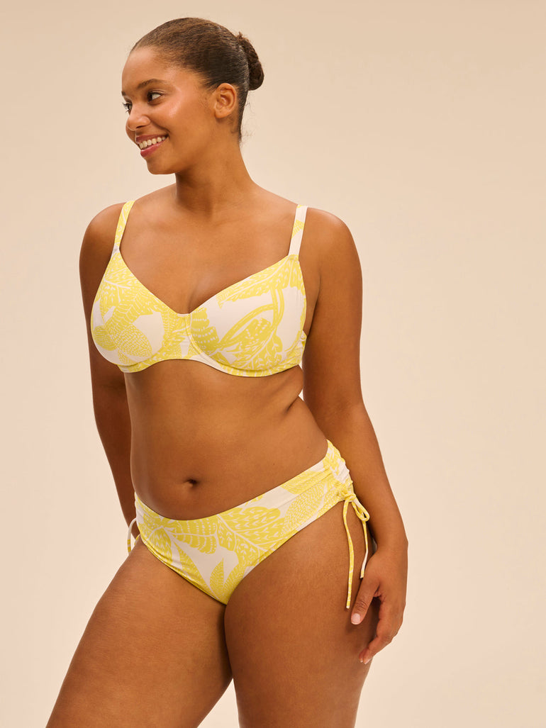 Underwired bikini top - Plumeria Print