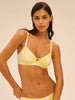 Underwired bikini triangle - Plumeria Print