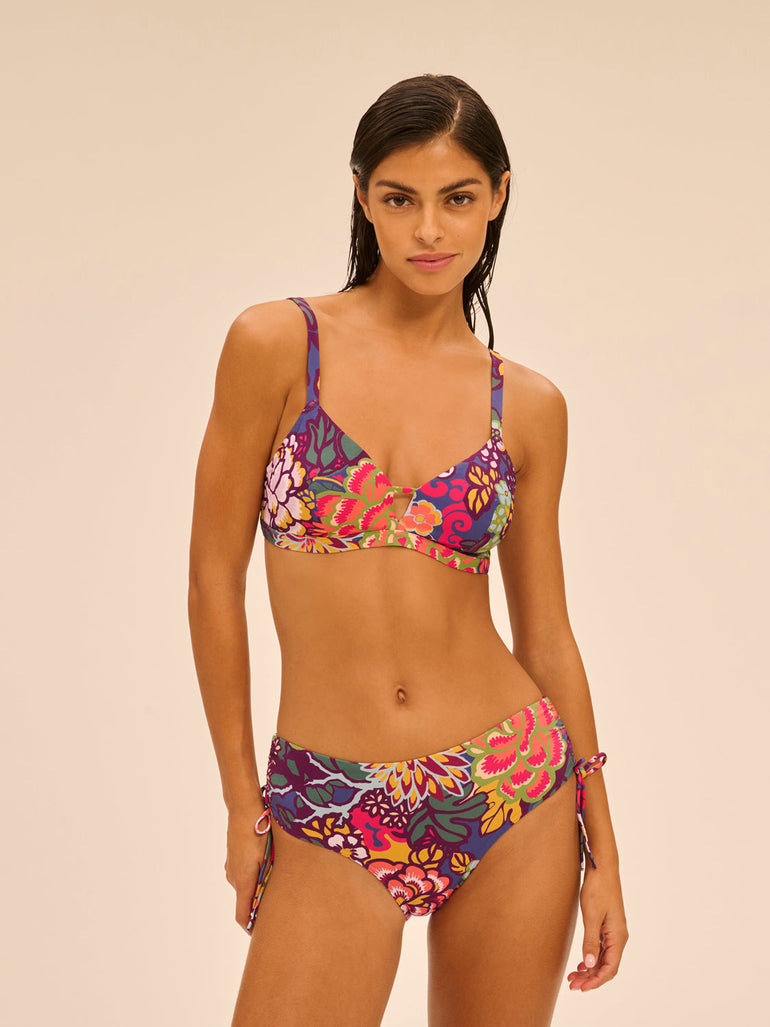 High-waist bikini brief - Bloom Print
