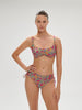 High-waist bikini brief - Menara Pink Print