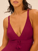 Underwired one-piece swimsuit - Cranberry