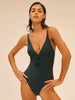 Underwired one-piece swimsuit - Tropical Green