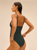 Underwired one-piece swimsuit - Tropical Green
