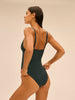 Underwired one-piece swimsuit - Tropical Green