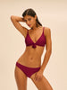 Wireless bikini triangle - Cranberry
