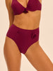 High-waist bikini brief - Cranberry