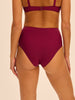 High-waist bikini brief - Cranberry