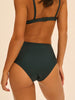 High-waist bikini brief - Tropical Green