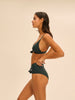 High-waist bikini brief - Tropical Green