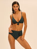 High-waist bikini brief - Tropical Green