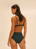 High-waist bikini brief - Tropical Green