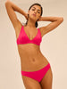 Underwired triangle bikini bra - Lipstick