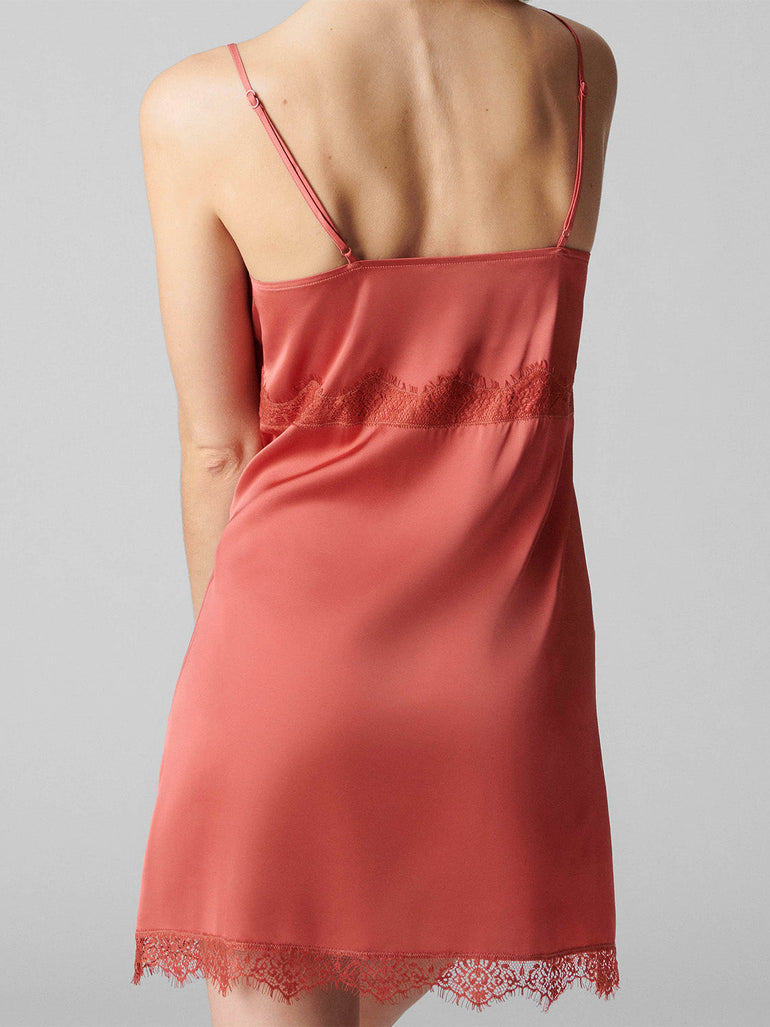 Satin Secrets Nightdress - Quartz Pink