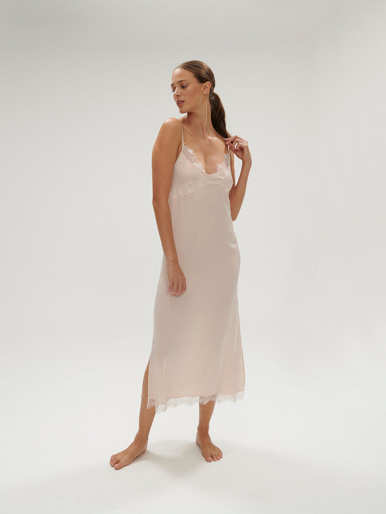 Long Nightdress - Sakura pink