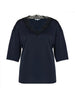 Satin Secrets Short Sleeve Top - Full Moon