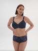Moulded rigid underwired bra - Ink Blue