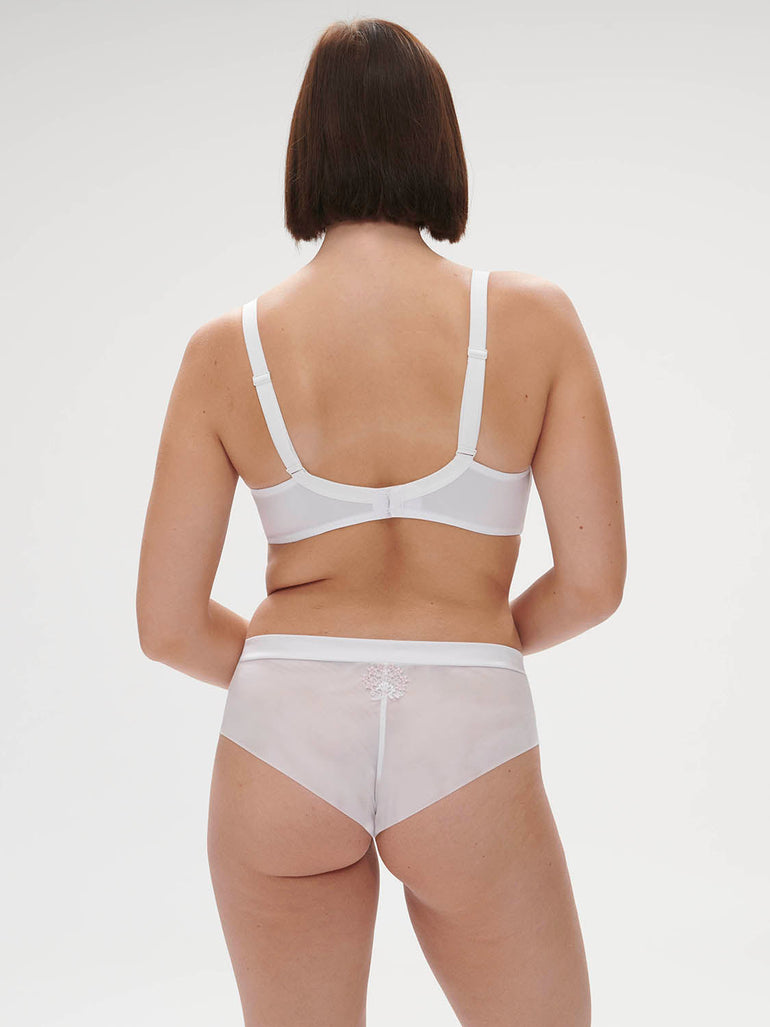 Plunging underwired bra - Cristal White