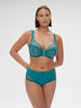 Plunging underwired bra - Atoll Blue