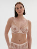 Plunging underwired bra - Pink Nude