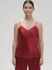 Nocturne Silk Top - Tango Red